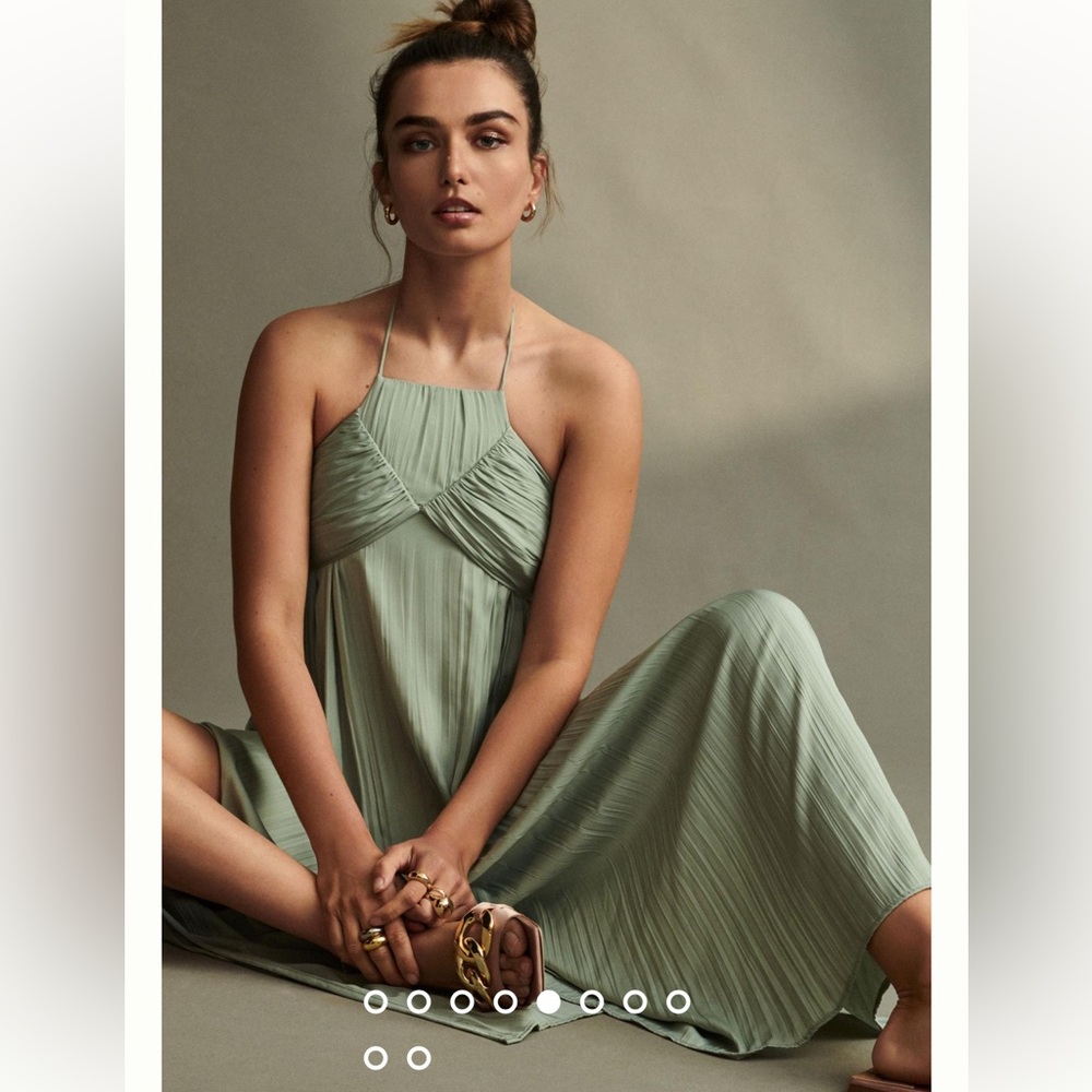 Anthropologie - Tie-Back Halter Maxi Dress